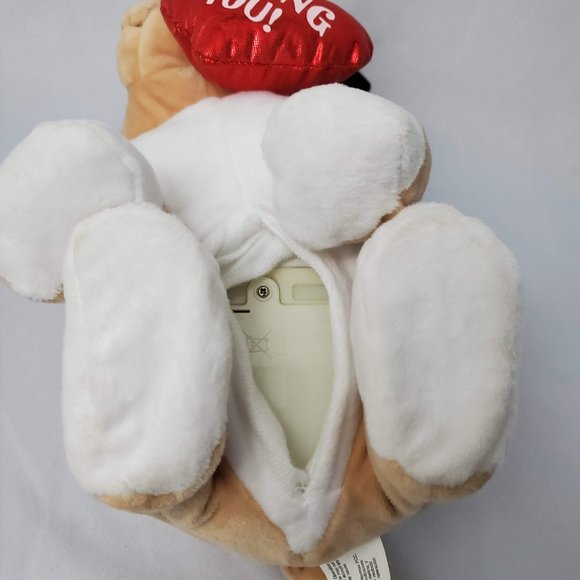 Gemmy Animated Begging Valentine Puppy Plush Toy 2019 "Ain't Too Proud to Beg" - Picture 14 of 15